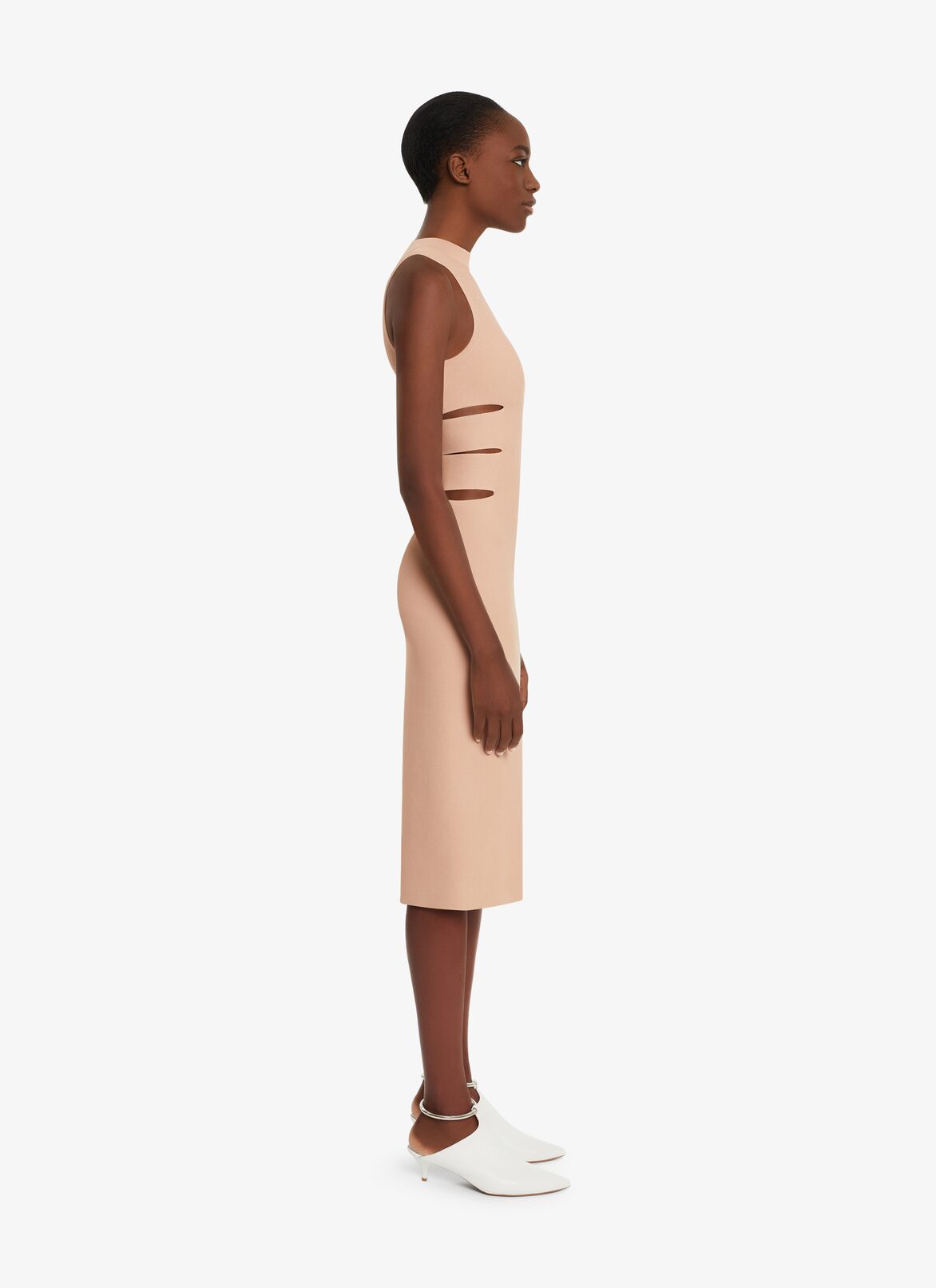 SLEEVELESS KNIT TUBE DRESS ALAÏA ROSEWOOD SLEEVELESS KNIT TUBE DRESS
